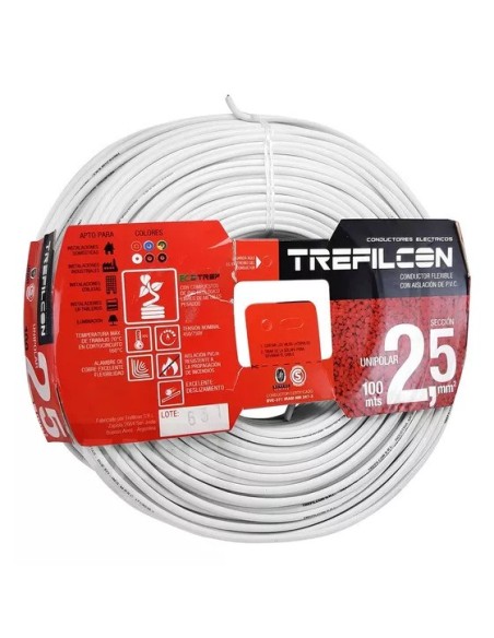 CABLE 1X2,50 MM TREF X 100MTS BLANCO
