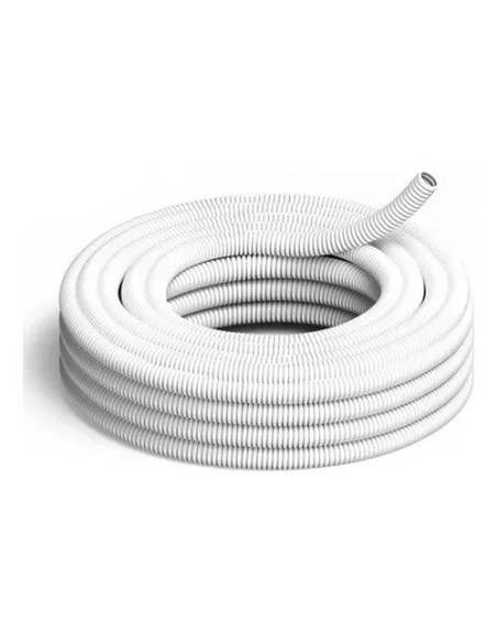 CAÑO FLEXIBLE BLANCO IGNIFUGO 7/8  X 25MT
