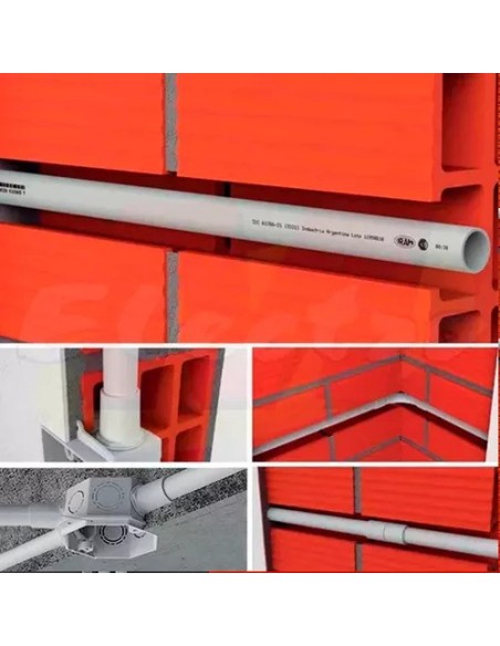 CAÑO Ø40 SEMI PESADO GRIS X TIRA  3MTS