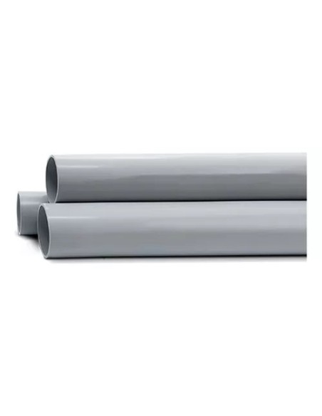 CAÑO Ø50 SEMI PESADO GRIS X TIRA  3MTS