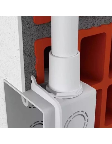 CONECTOR PARA CAÑO GRIS Ø20
